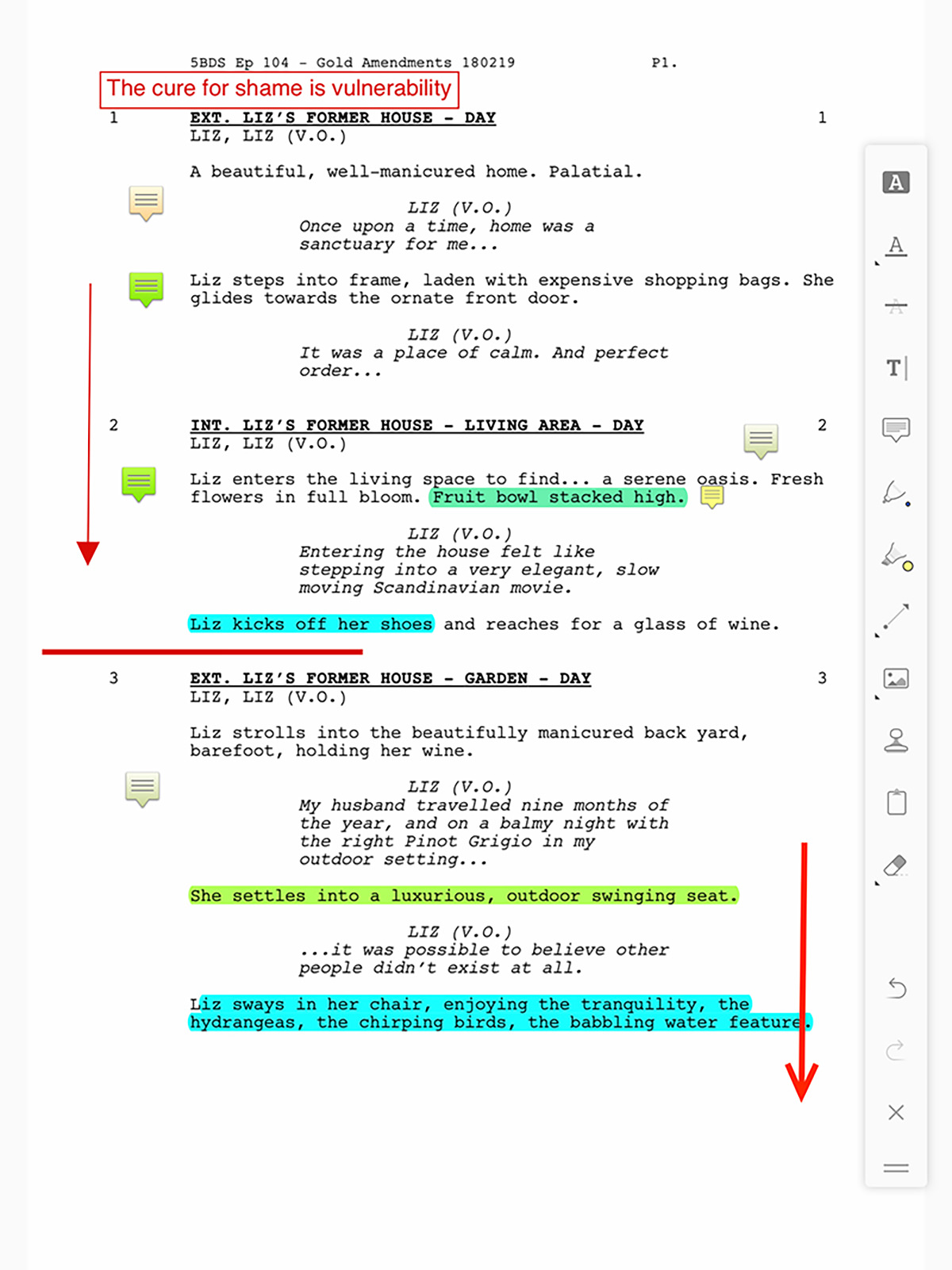 Five Bedrooms script screenshot