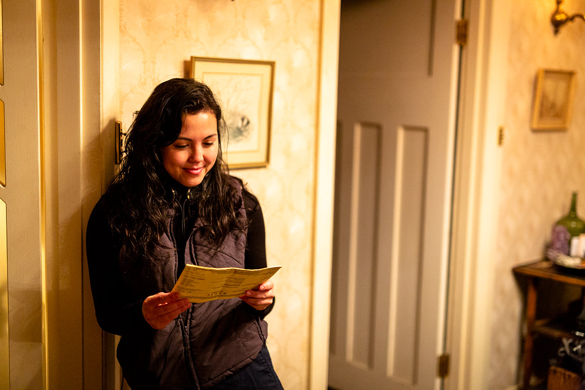 Director Natalie Erika James on the set of feature film Relic