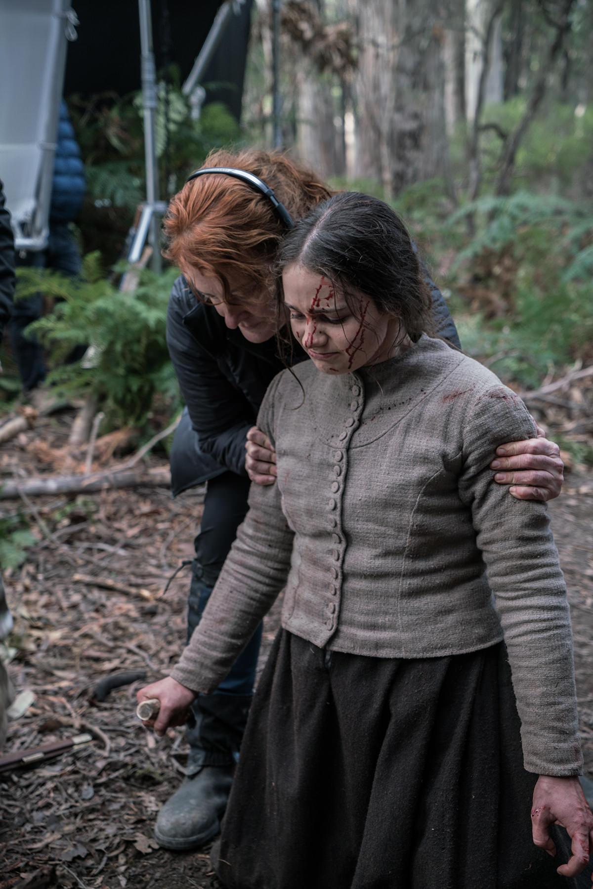 Jennifer Kent and Aisling Franciosi on the set of <i>The Nightingale</i>