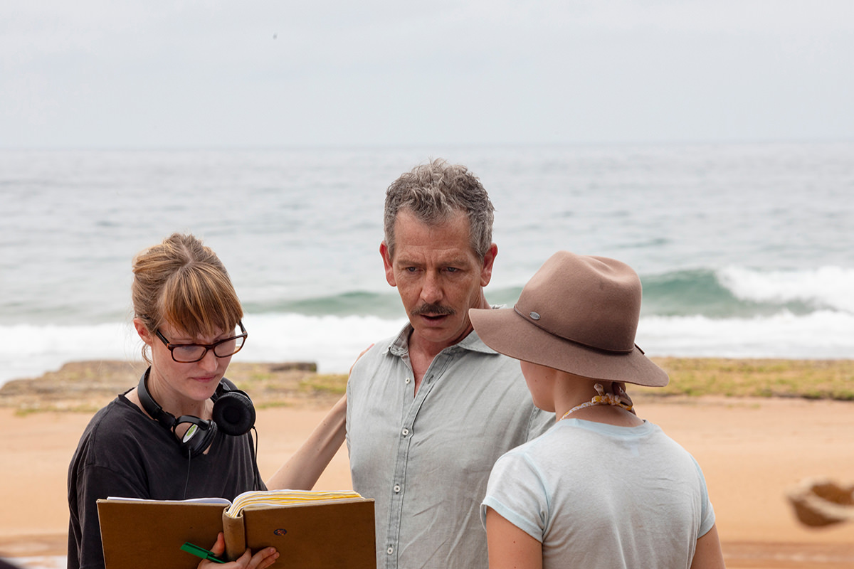 Director Shannon Murphy and Ben Mendelsohn on the set of Babyteeth