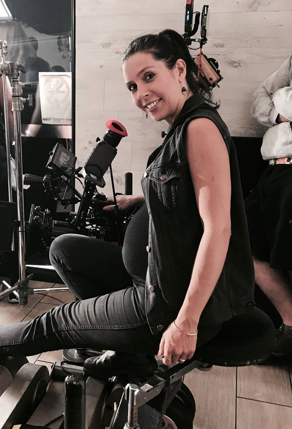 Tania Lambert ACS on set in 2018
