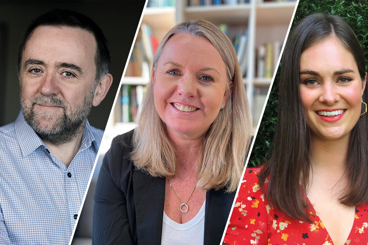 Splice of Robert Connolly, Rakel Tansley and Tess Novak's headshots