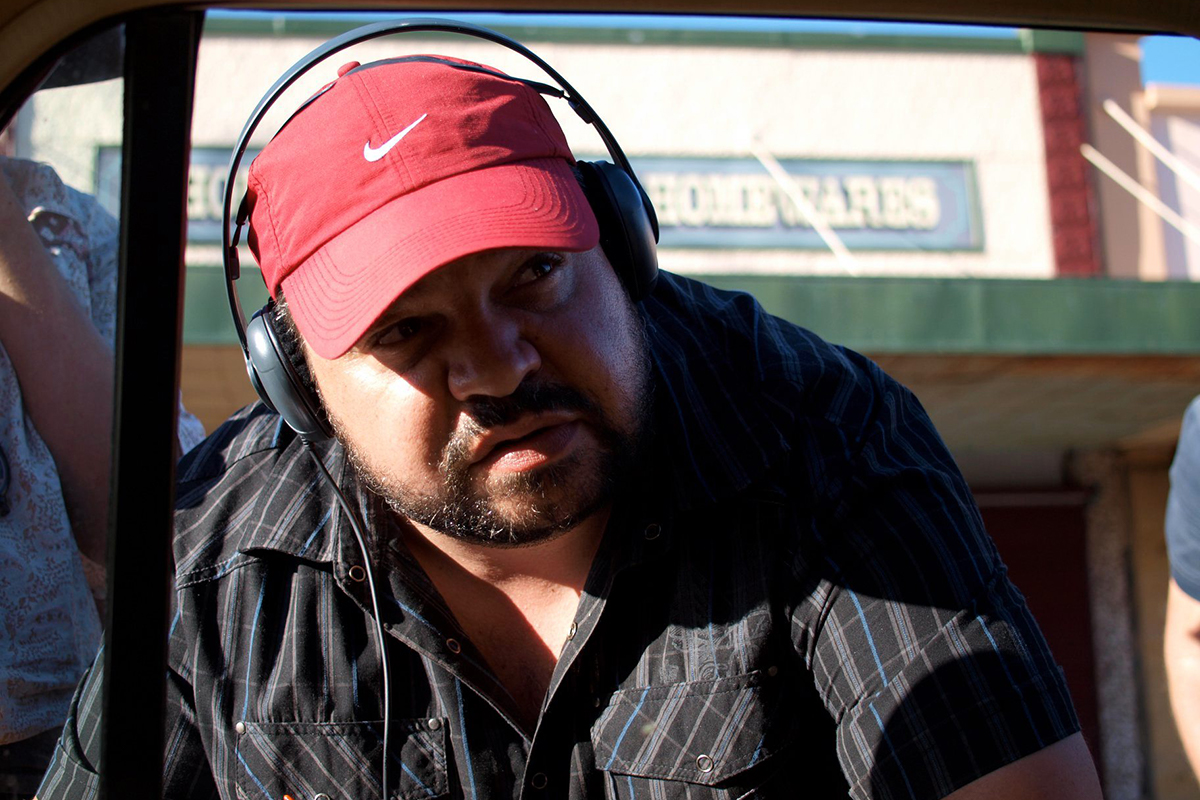 Adrian Russell Wills on the set of Bourke Boy.