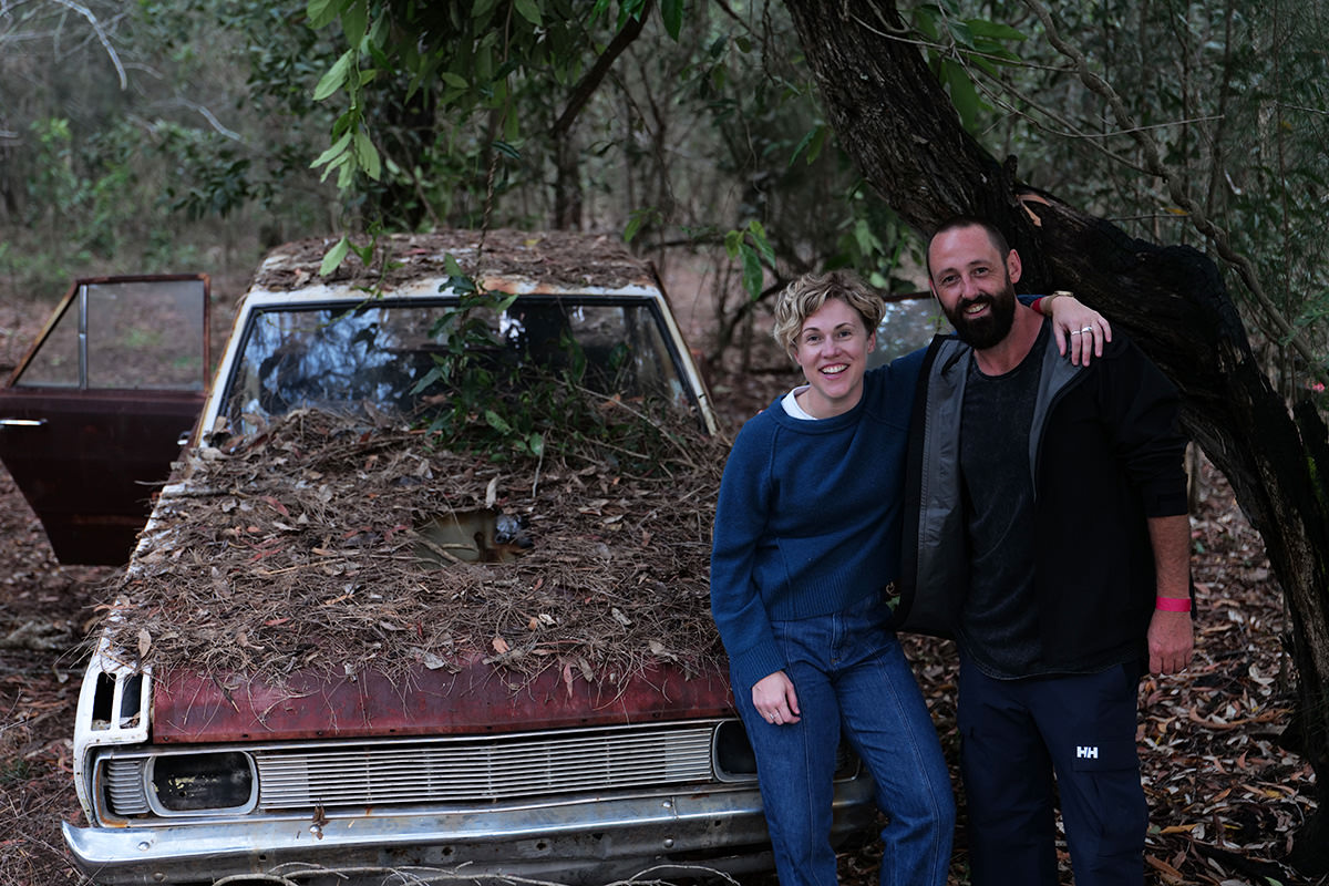 Yolanda Ramke and Ben Howling on set for Troppo